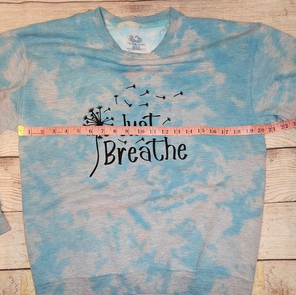 Tie dyed Just Breathe graphic sweatshirt - Picture 9 of 9